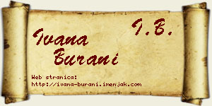 Ivana Burani vizit kartica